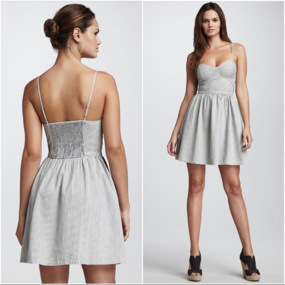Free People Denim Bustier Dress XS